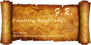 Fasching Renátó névjegykártya