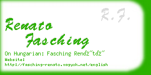 renato fasching business card